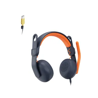 ZONE LEARN HEADSET- USB-A ON-EAR WITH ON-EAR CUSHIONS W/ 3YR WARRANTY