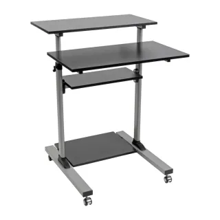 ROLLING MOBILE STANDING DESK    HEIGHT ADJUSTABLE WORKSTATION