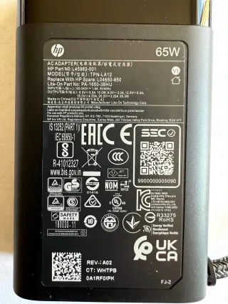KIT HP 65W USB-C 1.8M ADAPTER   1YR IMS WARRANTY STANDARD