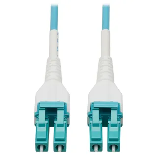 75M FIBER LC/LC OM4 50/125 100G MMF DUPLEX ARMORED AQUA CABLE