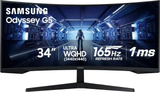 Samsung C34G55T Curved Gaming Monitor 34" UW-QHD 3440x1440 165Hz 1ms FreeSync