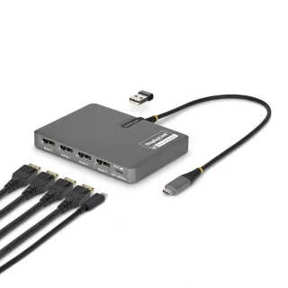 USB-C QUAD-MONITOR WORKSTATION  ADAPTER 4K 60HZ DISPLAYPORT PD