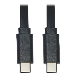 3FT USB C TO USB C CABLE FLAT   USB M/M THUNDERBOLT 3 BLACK