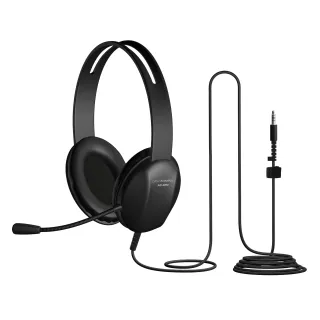 HS STEREO 3.5MM EDU SM EARCUP   FLEX MIC BRAIDED CORD CORD MGMT