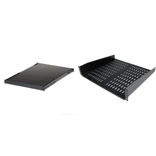1U ADJUSTABLE MOUNTING DEPTH RACK MOUNT SHELF - HEAVY DUTY FIXED SERVER RACK CAB