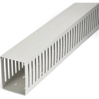 SLOTTED CABLE RACEWAY W/ COVER  OPEN SLOT CABLE MANAGEMENT DUCT