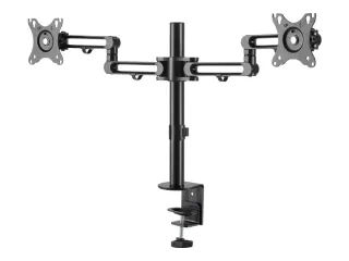 VESA 75X75MM/100X100MM COMPATIBLE DESK MOUNT DUAL MONITOR ARM SUPPORTS 2 DISPLAY