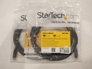 6FT BLACK CAT6 ETHERNET CABLE   RJ45 UTP PATCH CABLE GIGABIT LAN