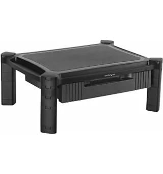 MONITOR RISER STAND WITH DRAWER COMPUTER SCREEN HEIGHT ADJUSTABLE