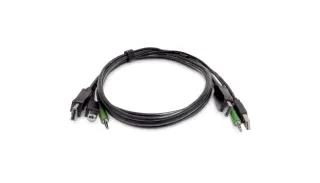 10FT DUAL-DP KVM CABLE -        USB 2.0 3.5MM AUDIO TAA