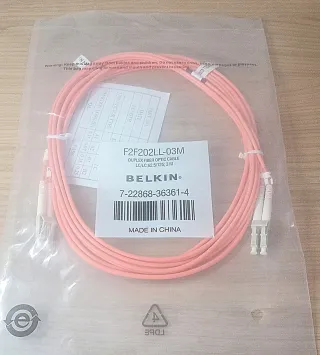 3M DUPLEX FIBER OPTIC CABLE MMF LC/LC 62.5/125 ROHS