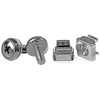 M5 MOUNTING SCREWS SILVER       50 PACK SERVER RACK M5 CAGE NUTS