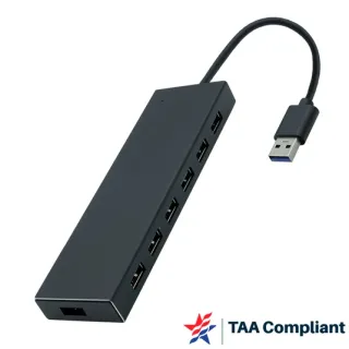 USBA 7 PORT OFFICE DATA HUB     TAA COMPLIANT