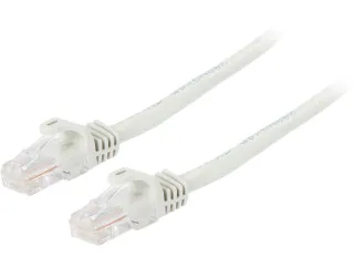 3FT WHITE CAT5E ETHERNET CABLE  RJ45 PATCH CABLE GIGABIT LAN CORD