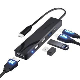 MULTI-PORT USB TYPE-C HUB WITH  4K HDMI POWER DELIVERY 60WATTS 1