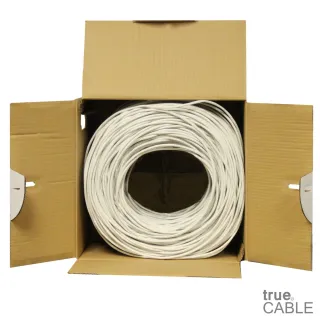 1000FT CAT6 CMR CABLE 24AWG     4PAIR UTP COPPER SOLID CORE - WHITE