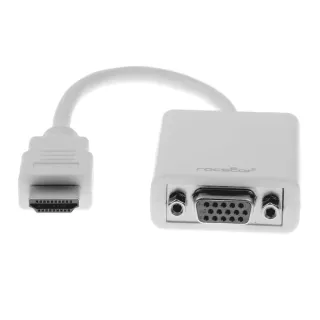 6FT HDMI TO VGA ADAPTER M/F     WHTE HDMI TO HD15 VGA ADATPER M/F