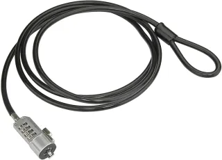 6FT LAPTOP LOCK KEYLESS 4 DIGIT VINYL COATED STEEL CABLE SILVER