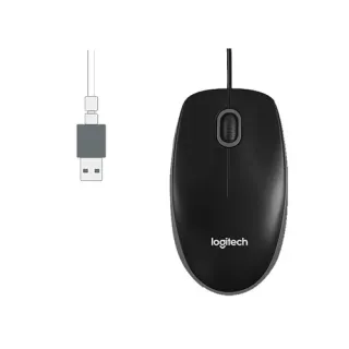 M100 USB CORDED OPTICAL WHEEL   MOUSE BLACK