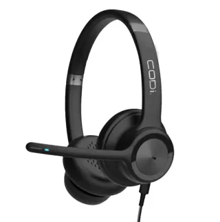 WIRED DUAL EAR USB-A HEADSET    WITH INTEGRATED ENC MICROPHONE