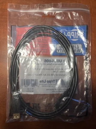 6FT USB EXTENSION CABLE M/F     USB 2.0 HIGH SPEED 28/24 AWG USB-A