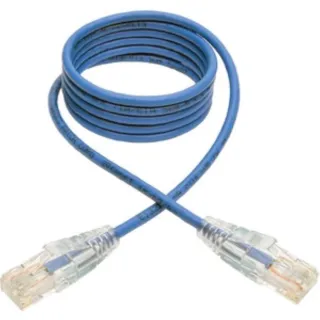 4FT CAT6 PATCH CABLE SLIM BLUE  GIGABIT MOLDED SNAGLESS UTP PVC M/M