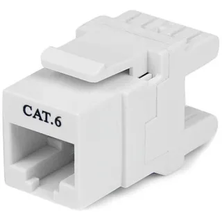 CAT6 RJ45 KEYSTONE JACK WHITE   110 TYPE NETWORK JACK