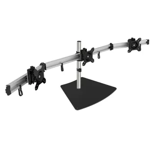 EASY-ADJUST TRIPLE MONITOR DESK STAND 13IN TO 27IN SIDE-BY-SIDE