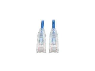 6FT CAT6 PATCH CABLE SLIM BLUE  GIGABIT MOLDED SNAGLESS UTP PVC M/M