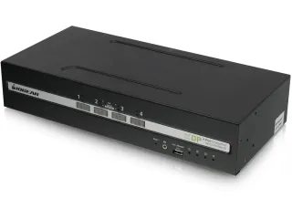 4-PORT DUAL VIEW SECURE KVM SWITCH W/DISPLAYPORT/HDMI/AUDIO AND CAC SUPPORT