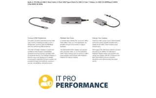 USB-C MULTIPORT ADAPTER HDMI    4K - 3-PORT USB HUB MINI HUB