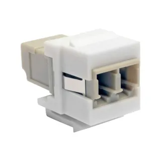 DUPLEX MMF FIBER COUPLER        KEYSTONE JACK LC LC WHITE