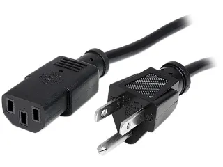 10FT COMPUTER POWER CORD NEMA   5-15P TO C13 AC POWER MONITOR CABLE