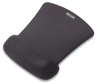 BLACK WAVE REST GEL CUSHION     MOUSE PAD W/ WRIST REST ROHS
