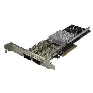2 PORT QSFP+ PCIE NETWORK CARD  ADAPTER 40GB NIC FIBER INTEL CHIP