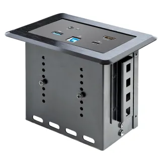 CONFERENCE TABLE CONNECTIVITY BOX W/ LAPTOP DOCKING - 4K HDMI - USB-C / USB-A PD