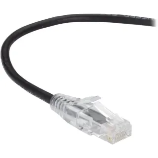 3FT BLACK CAT6 SLIM 28AWG PATCH CABLE 250MHZ UTP CM SNAGLESS