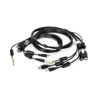 CABLE, 2-DISPLAYPORT/2-USB/1-AUDIO, 6FT