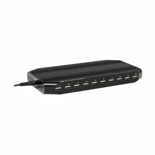 10PORT USB CHARGING STATION HUB 12V 8A 96W W/ ADJUSTABLE STORAGE