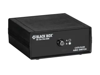 DESKTOP RJ45 2 TO 1 CAT6 ETHERNET 10G MANUAL SWITCH. PROVIDES TOTAL ELECTRICAL I