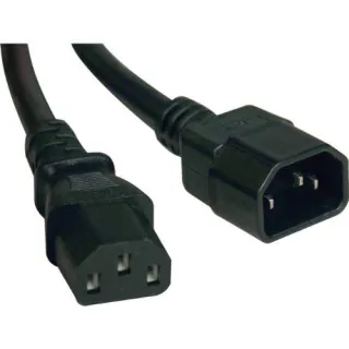 4FT POWER EXTENSION CORD 18AWG  10A C14 TO C13 COMPUTER CABLE