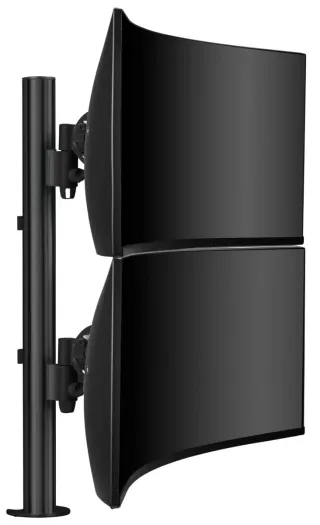 IDEAL FOR TWO HEAVY DUTY STACKED MONITORS. SUITS DISPLAYS UP TO 40 LBS. FLAT & 2