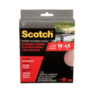 SCOTCH 1INX10FT CLEAR EXTREME   FASTENERS 2 ROLLS PER PACK