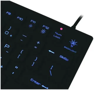 89KEY USB INDUSTRIAL/MED GRADE  WASHABLE BACKLIT KEYB W/POINTNG DE