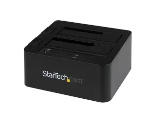 DUAL-BAY HARD DRIVE DOCK FOR 2.5 / 3.5 SATA DRIVES; SATA I/II/III HDD/SSD; ESATA