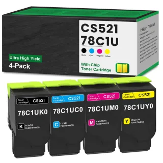 LEXMARK 78C1UM0 MAGENTA RETURN PROGRAM TONER CARTRIDGE FOR USE IN CS521,CS/CX622