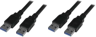6FT USB 3.0 CABLE TYPE A BLACK  USB-A CABLE MALE TO MALE