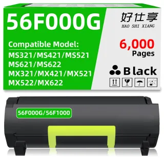LEXMARK 56F000G RETURN PROGRAM TONER CARTRIDGE TAA FOR USE IN MS/MX321,421,521,6