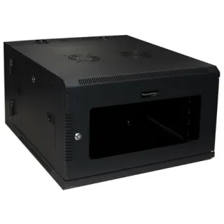 SOLIDRACK 6U WALLMOUNT RACK ENCLOSURE WITH TEMPERED GLASS WINDOW - 600MM X 450MM