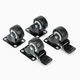 2 HEAVY DUTY CASTERS- 4 PCS     CASTERS SWIVEL- 2 LOCKING WHEELS